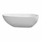 Aqua Eden 71.63 L, 32.88 W, Glossy White/Matte White, Solid Surface White Stone VRTOV713422 - alternate 6